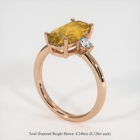 3.64 Ct. Gemstone Ring, 18K Rose Gold 2