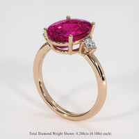 3.99 Ct. Gemstone Ring, 18K Rose Gold 2