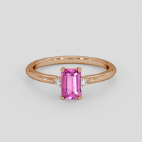 1.43 Ct. Pink Sapphire Ring, 18K Rose Gold 1