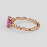 1.43 Ct. Pink Sapphire Ring, 18K Rose Gold 4