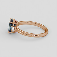2.03 Ct. Bi Color Sapphire Ring, 18K Rose Gold 4