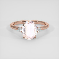3.58 Ct. Peach Sapphire Ring, 18K Rose Gold 1