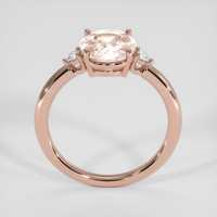 3.58 Ct. Peach Sapphire Ring, 18K Rose Gold 3