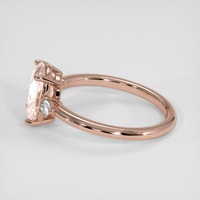 3.58 Ct. Peach Sapphire Ring, 18K Rose Gold 4