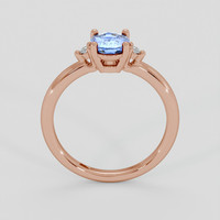 0.91 Ct. Blue Sapphire Ring, 18K Rose Gold 3