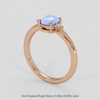 2.11 Ct. Blue Sapphire Ring, 18K Rose Gold 2