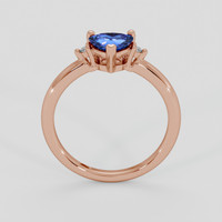 0.57 Ct. Blue Sapphire Ring, 18K Rose Gold 3