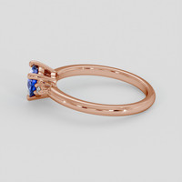 0.57 Ct. Blue Sapphire Ring, 18K Rose Gold 4