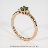 0.79 Ct. Sapphire Ring, 18K Rose Gold 2