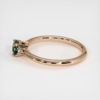 0.79 Ct. Bluish Green Sapphire Ring, 18K Rose Gold 4