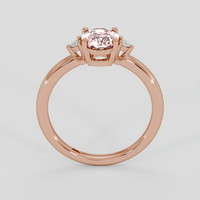 1.20 Ct. Peach Sapphire Ring, 18K Rose Gold 3