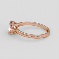 1.20 Ct. Peach Sapphire Ring, 18K Rose Gold 4