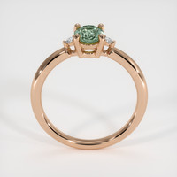 0.77 Ct. Green Sapphire Ring, 18K Rose Gold 3
