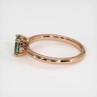 0.77 Ct. Green Sapphire Ring, 18K Rose Gold 4