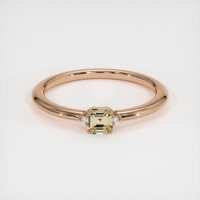 0.36 Ct. Sapphire Ring, 18K Rose Gold 1