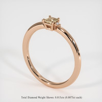 0.36 Ct. Sapphire Ring, 18K Rose Gold 2