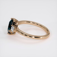 1.13 Ct. Greenish Blue Sapphire Ring, 18K Rose Gold 4