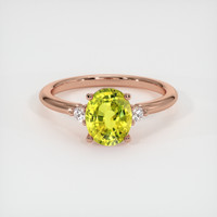 2.03 Ct. Sapphire Ring, 18K Rose Gold 1