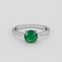 1.27 Ct. Emerald Ring, Silver 1