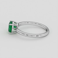1.27 Ct. Emerald Ring, Silver 4