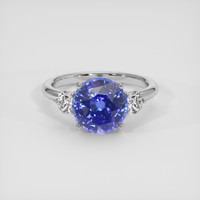 4.05 Ct. Blue Sapphire Ring, 10K White Gold 1