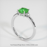 1.54 Ct. Tsavorite Garnet Ring, 10K White Gold 2