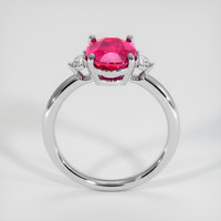 2.10 Ct. Purplish Red Ruby Ring, 10K White Gold 3