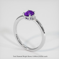 0.91 Ct. Purple Sapphire Ring, 10K White Gold 2