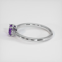 0.66 Ct. Pinkish Purple Sapphire Ring, 10K White Gold 4