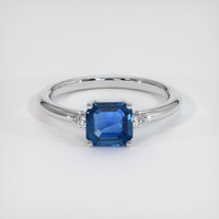 1.29 Ct. Blue Sapphire Ring, 10K White Gold 1