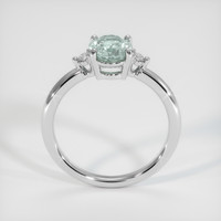 1.06 Ct. Greyish Blue Sapphire Ring, 10K White Gold 3