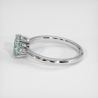 1.06 Ct. Greyish Blue Sapphire Ring, 10K White Gold 4