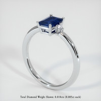 1.07 Ct. Sapphire Ring, 14K White Gold 2