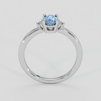 0.78 Ct. Blue Sapphire Ring, 14K White Gold 3