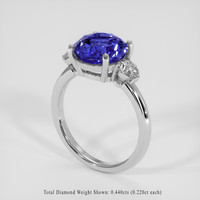 4.05 Ct. Blue Sapphire Ring, 14K White Gold 2