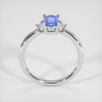 0.67 Ct. Blue Sapphire Ring, 14K White Gold 3