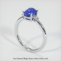 1.92 Ct. Color Change Sapphire Ring, 14K White Gold 2