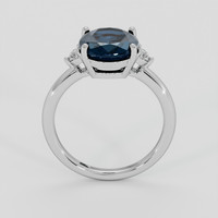 2.99 Ct. Blue Spinel Ring, 14K White Gold 3