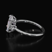 1.61 Ct. Gemstone Ring, 14K White Gold 4