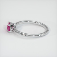 0.44 Ct. Pink Sapphire Ring, 14K White Gold 4