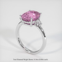 5.10 Ct. Sapphire Ring, 14K White Gold 2