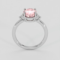 3.37 Ct. Padparadscha Sapphire Ring, 14K White Gold 3