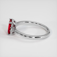 1.38 Ct. Ruby Ring, 14K White Gold 4