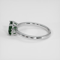 1.11 Ct. Greenish Blue Sapphire Ring, 14K White Gold 4