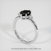 2.06 Ct. Sapphire Ring, 14K White Gold 2