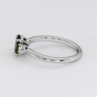 1.09 Ct. Green Sapphire Ring, 14K White Gold 4