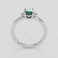 1.20 Ct. Bluish Green Sapphire Ring, 14K White Gold 3