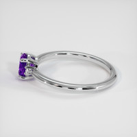0.91 Ct. Purple Sapphire Ring, 14K White Gold 4