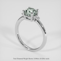 1.79 Ct. Bluish Green Sapphire Ring, 14K White Gold 2