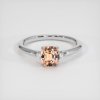 1.63 Ct. Padparadscha Sapphire Ring, 14K White Gold 1